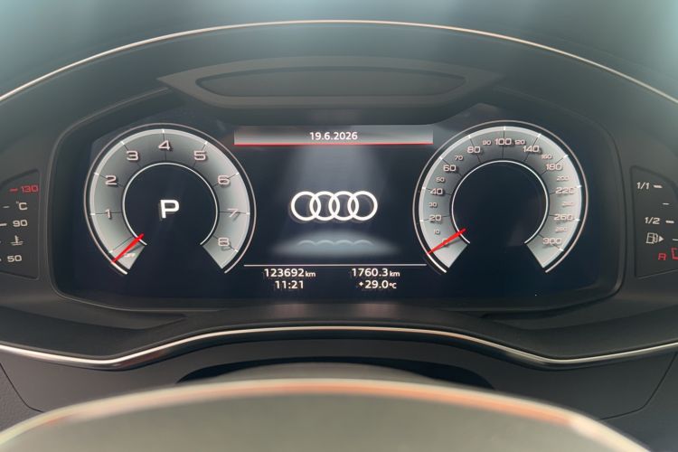 Used Audi A6L 2022 45 TFSI Prestige Elegant Edition Odometer Close Up