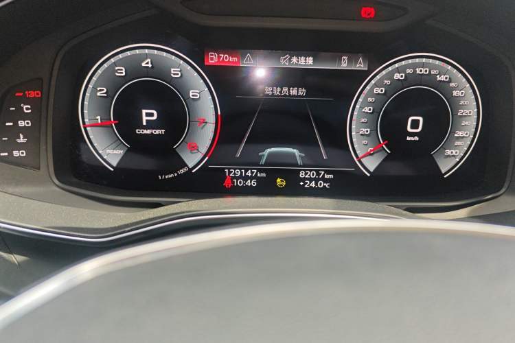 Used Audi A6L 2022 45 TFSI Prestige Dynamic Edition Odometer Close Up