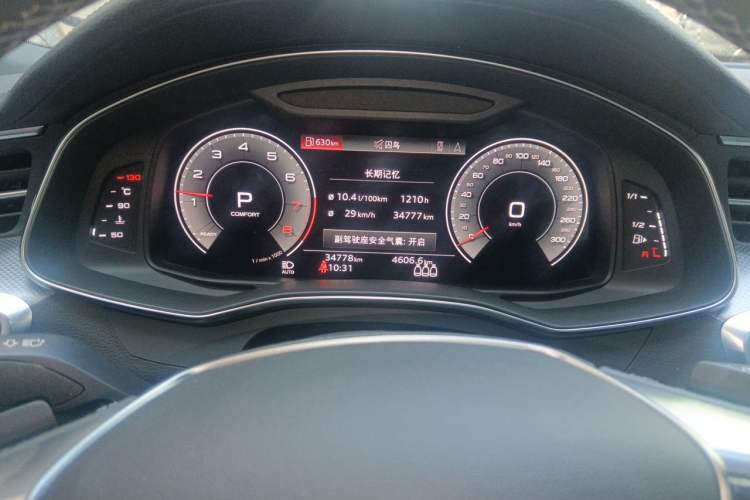 Used Audi A6L 2022 45 TFSI quattro Prestige Dynamic Edition Odometer Close Up