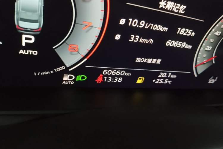 Used Audi A6L 2022 55 TFSI quattro Flagship Dynamic Model Odometer Close Up