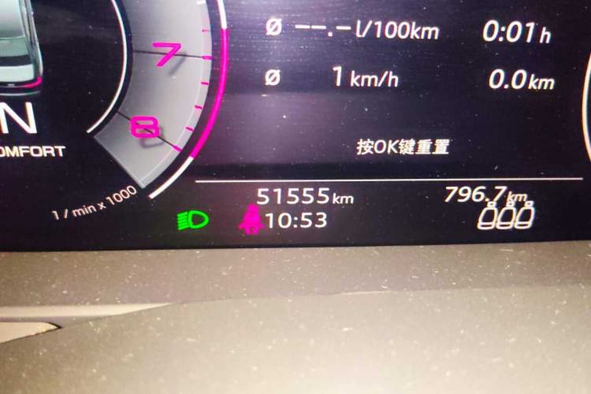Used Audi A6L 2022 45 TFSI Prestige Dynamic Edition Odometer Close Up