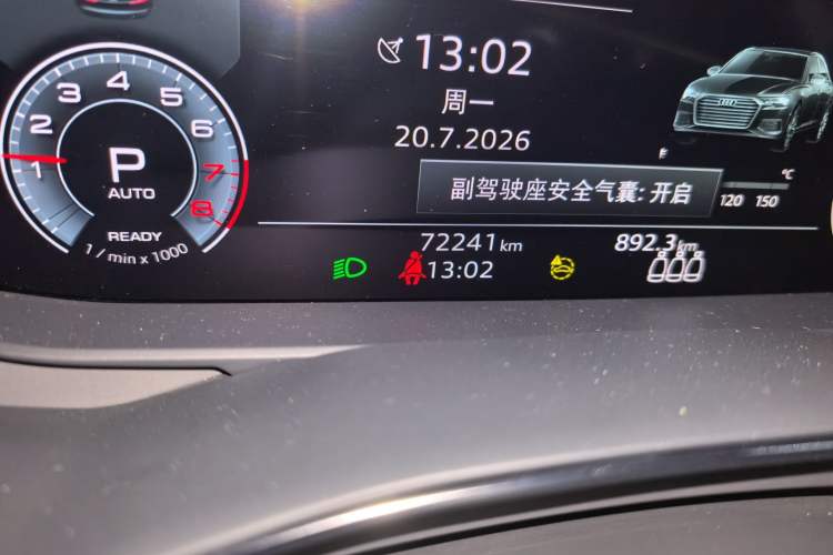 Used Audi A6L 2022 45 TFSI Prestige Elegant Edition Odometer Close Up