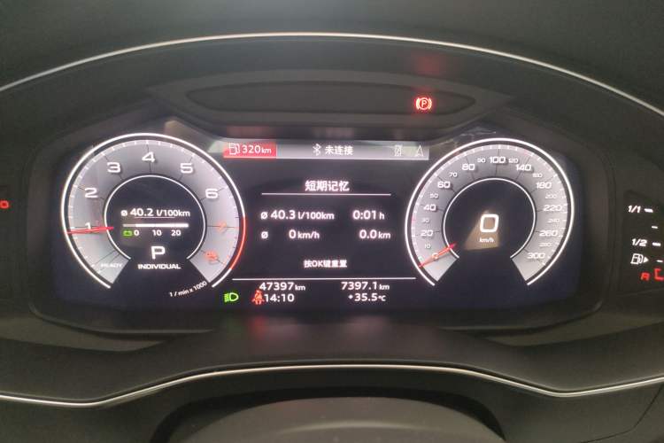 Used Audi A6L 2022 45 TFSI Prestige Elegant Edition Odometer Close Up