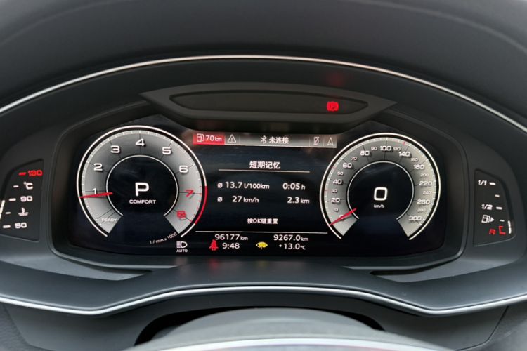 Used Audi A6L 2022 45 TFSI Prestige Dynamic Edition Odometer Close Up