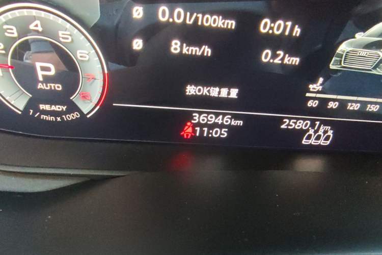 Used Audi A6L 2022 45 TFSI quattro Prestige Elegant Edition Odometer Close Up