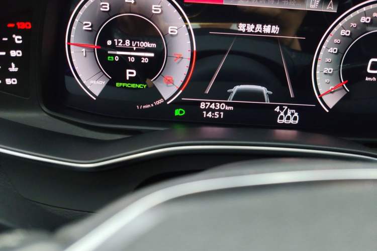 Used Audi A6L 2022 45 TFSI Prestige Dynamic Edition Odometer Close Up