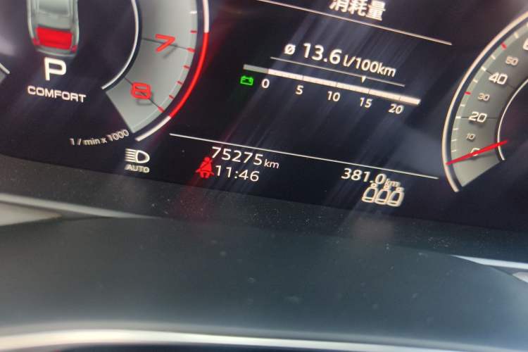 Used Audi A6L 2022 45 TFSI quattro Prestige Elegant Edition Odometer Close Up