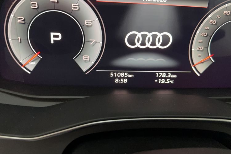 Used Audi A6L 2022 45 TFSI Prestige Dynamic Edition Odometer Close Up