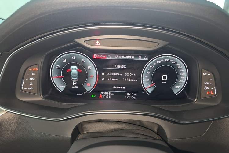 Used Audi A6L 2022 40 TFSI Luxury Prestige Edition Odometer Close Up