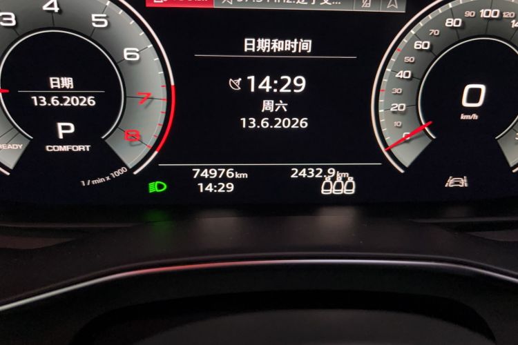 Used Audi A6L 2022 45 TFSI Prestige Elegant Edition Odometer Close Up
