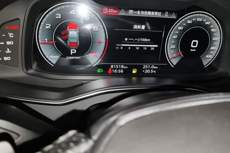 Used Audi A6L 2022 40 TFSI Luxury Dynamic Model Odometer Close Up