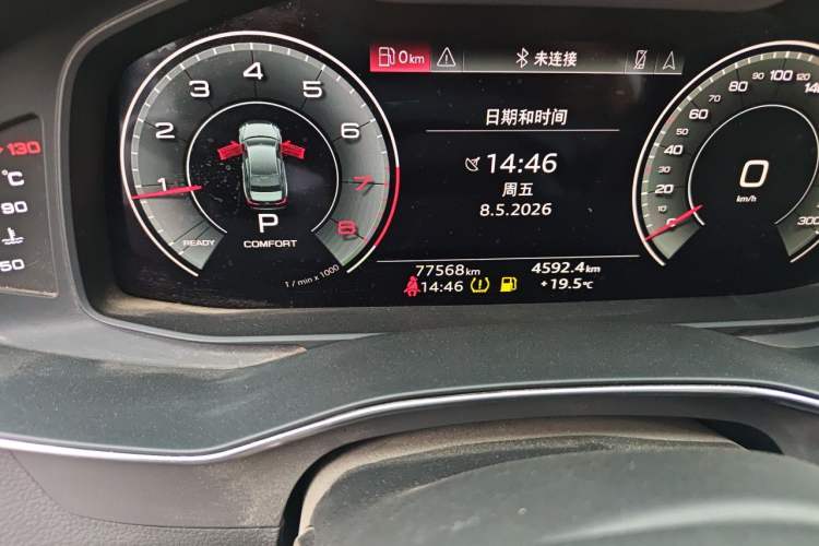 Used Audi A6L 2022 40 TFSI Luxury Dynamic Model Odometer Close Up