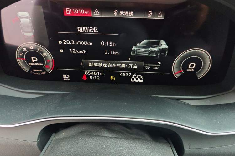 Used Audi A6L 2022 40 TFSI Luxury Dynamic Model Odometer Close Up