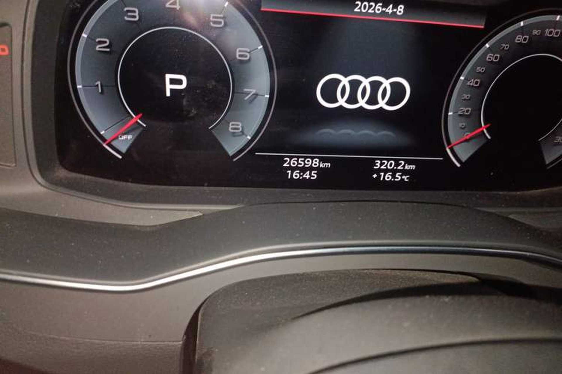 Used Audi A6L 2022 40 TFSI Luxury Dynamic Model Odometer Close Up