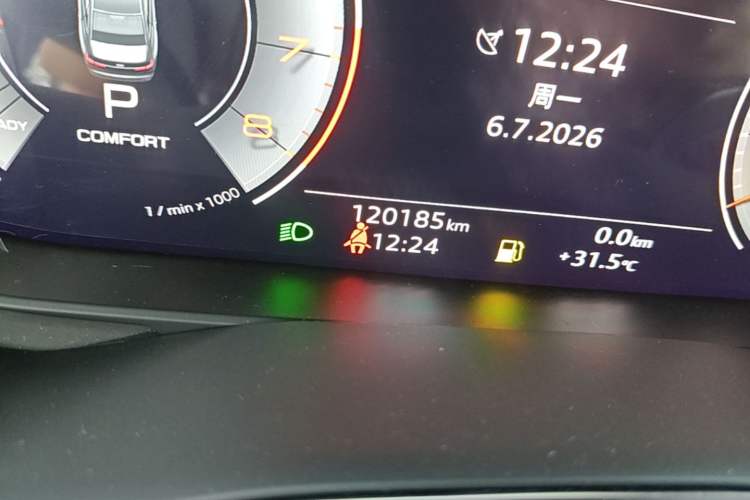 Used Audi A6L 2022 40 TFSI Luxury Dynamic Model Odometer Close Up
