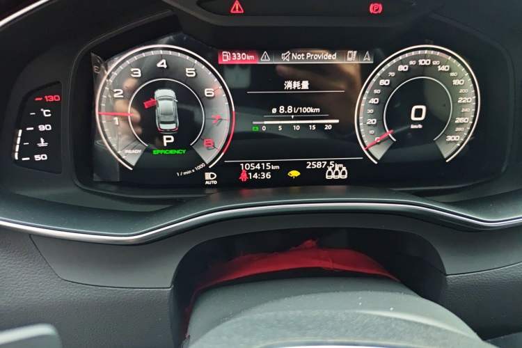 Used Audi A6L 2022 45 TFSI Prestige Dynamic Edition Odometer Close Up