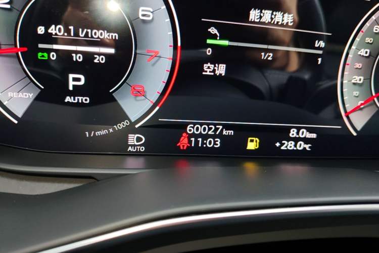 Used Audi A6L 2022 45 TFSI quattro Prestige Dynamic Edition Odometer Close Up