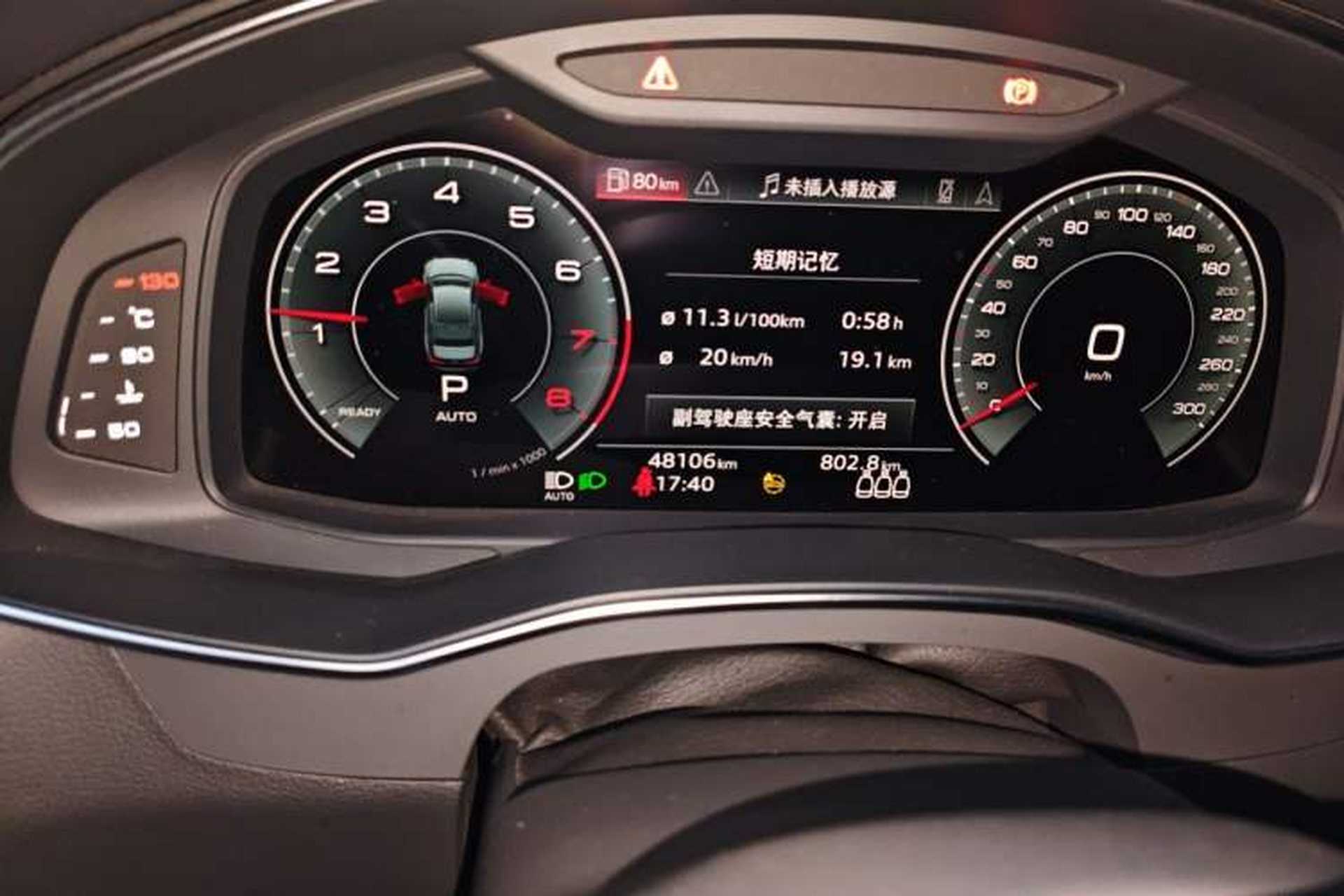 Used Audi A6L 2022 45 TFSI Prestige Dynamic Edition Odometer Close Up