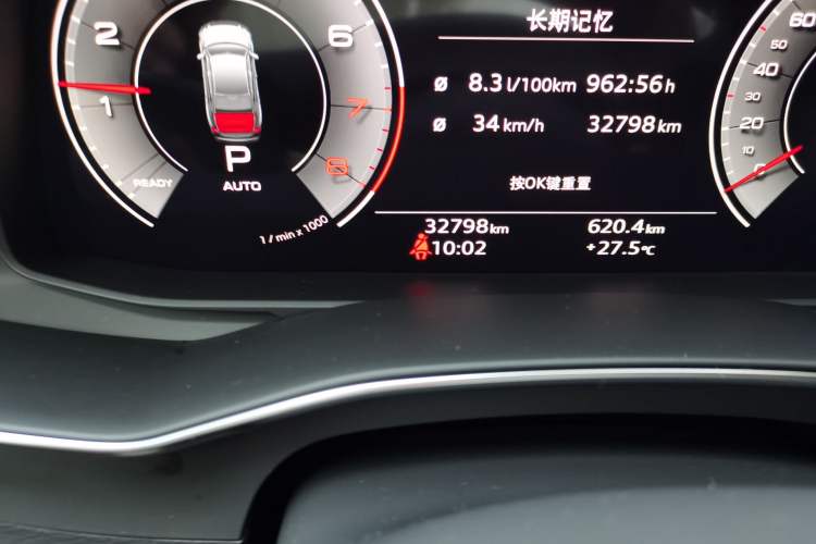 Used Audi A6L 2023 Revised Edition 45 TFSI quattro Prestige Dynamic Version Odometer Close Up