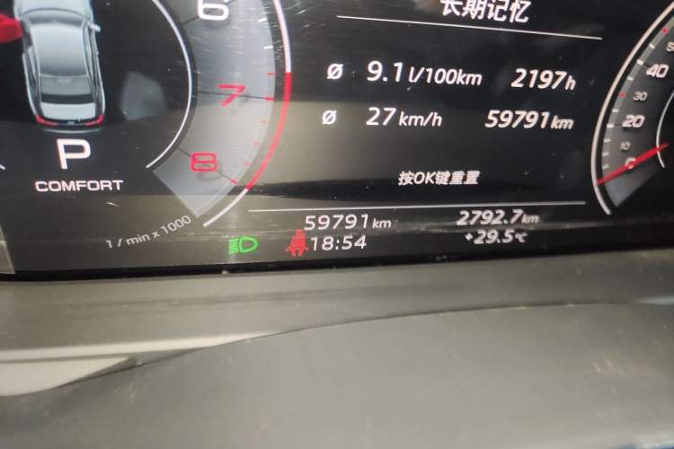Used Audi A6L 2023 Revised 45 TFSI Prestige Dynamic Edition Odometer Close Up