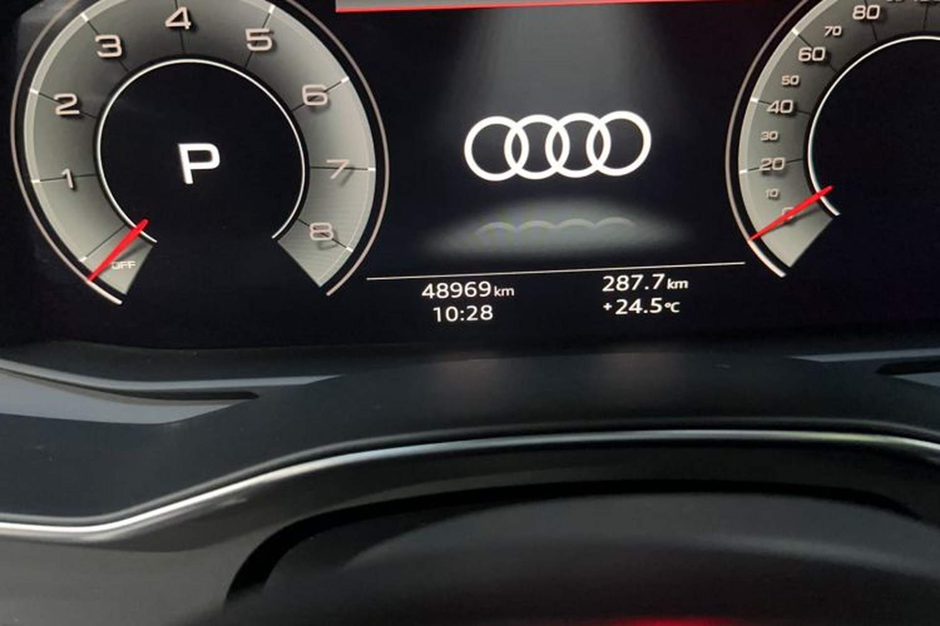 Used Audi A6L 2023 Revised 45 TFSI Prestige Dynamic Edition Odometer Close Up