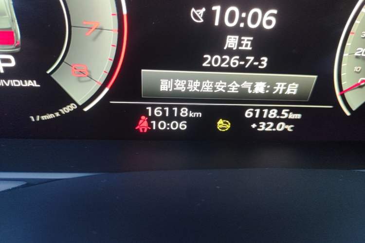 Used Audi A6L 2023 40 TFSI Luxury Dynamic Model Odometer Close Up
