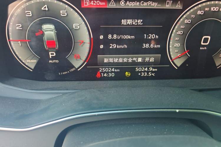 Used Audi A6L 2023 45 TFSI Prestige Elegant Edition Odometer Close Up