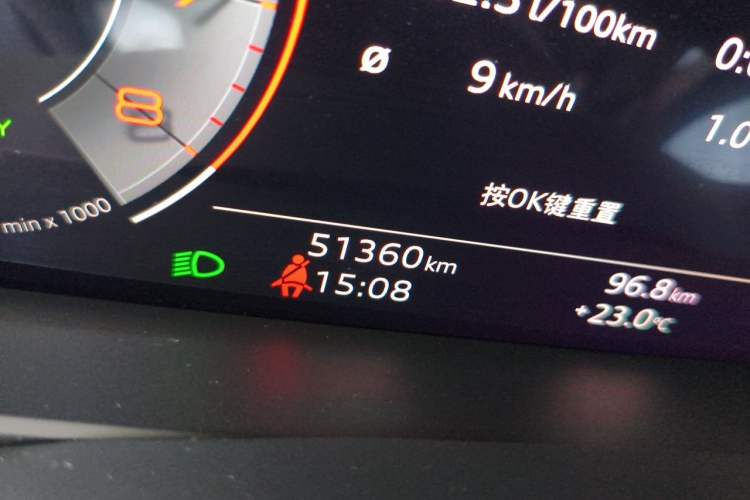 Used Audi A6L 2023 Revised 45 TFSI Prestige Dynamic Edition Odometer Close Up