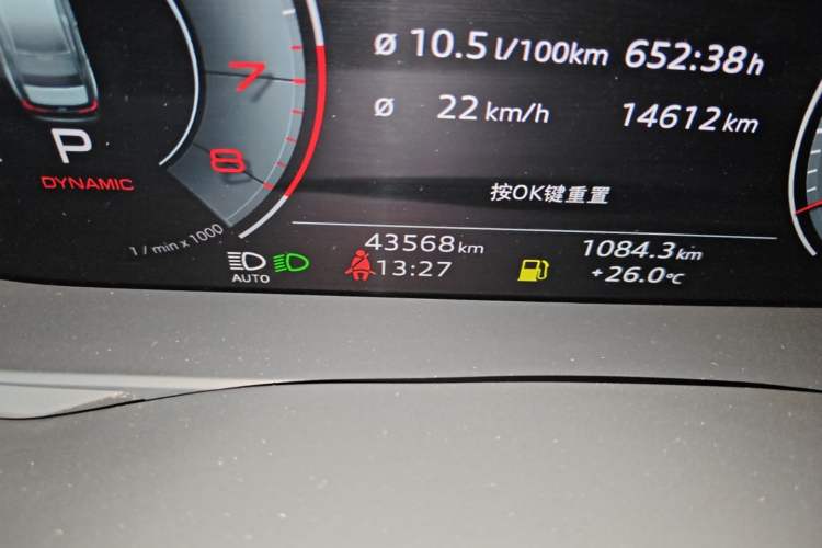 Used Audi A6L 2023 40 TFSI Luxury Dynamic Model Odometer Close Up