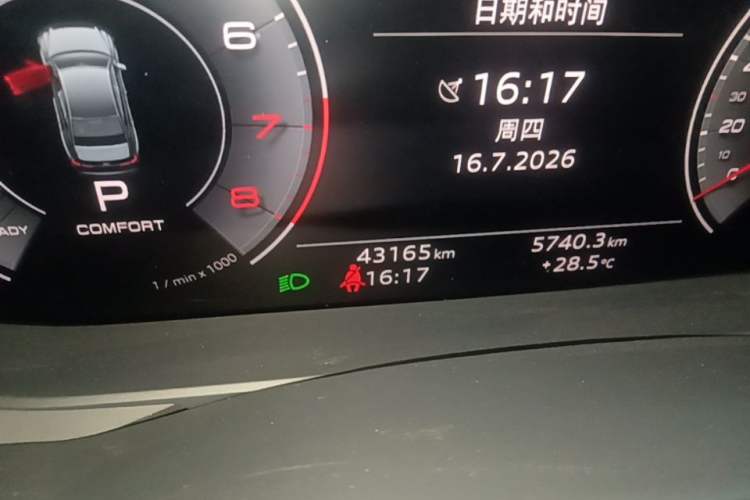 Used Audi A6L 2023 45 TFSI quattro Prestige Dynamic Edition Odometer Close Up
