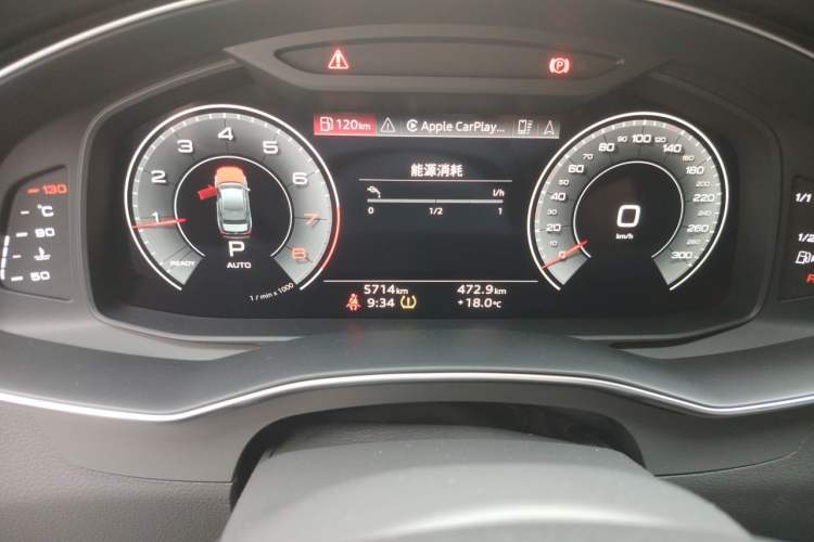 Used Audi A6L 2023 Revised 45 TFSI Prestige Dynamic Edition Odometer Close Up