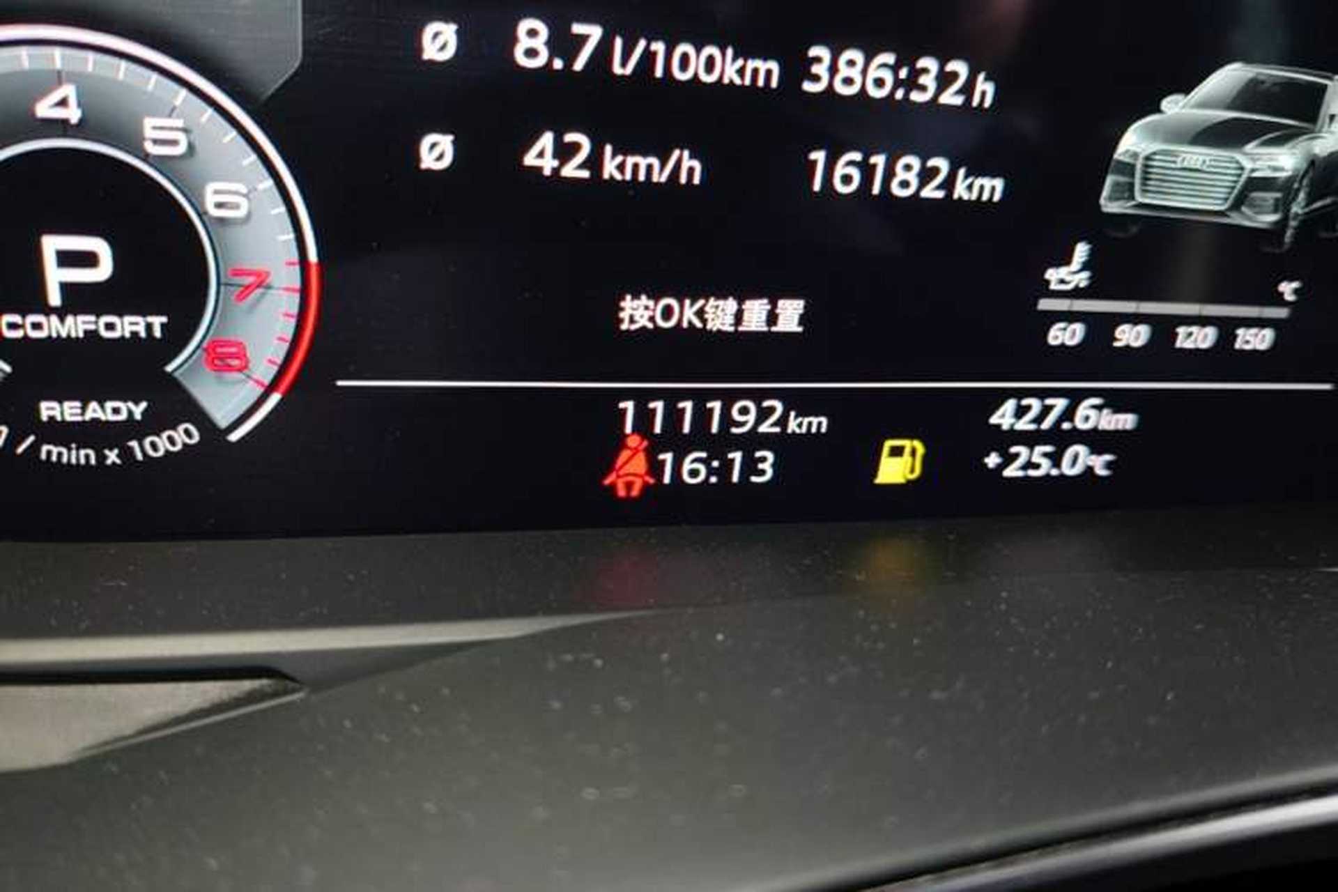 Used Audi A6L 2023 45 TFSI Prestige Dynamic Edition Odometer Close Up