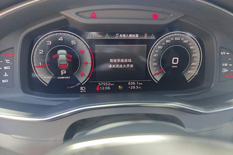 Used Audi A6L  Odometer Close Up