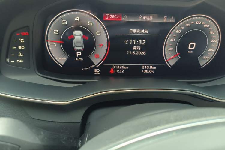 Used Audi A6L 2023 Revised 45 TFSI Prestige Dynamic Edition Odometer Close Up