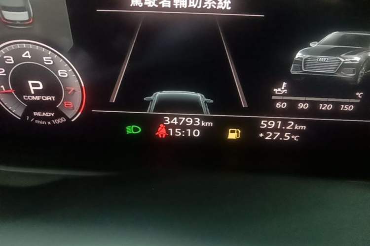Used Audi A6L 2023 45 TFSI quattro Prestige Dynamic Edition Odometer Close Up