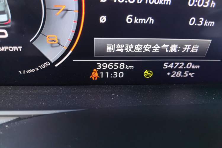Used Audi A6L 2023 Revised 40 TFSI Luxury Dynamic Edition Odometer Close Up