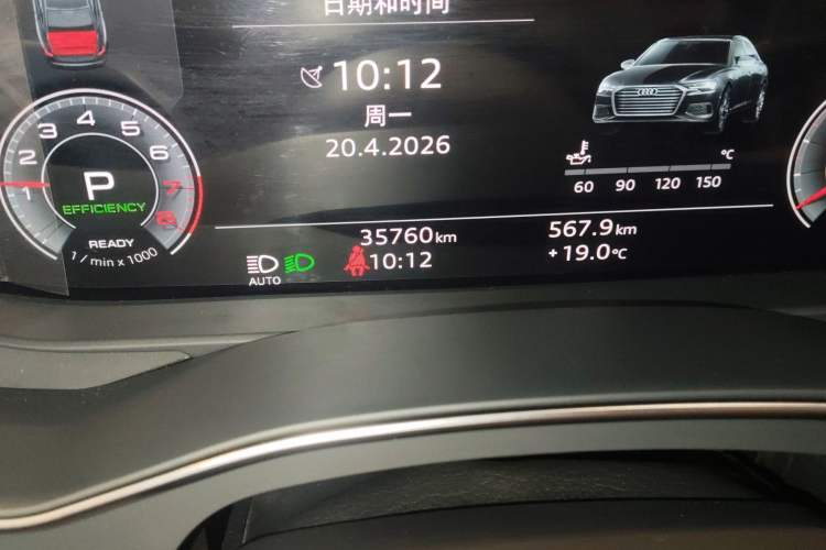 Used Audi A6L 2023 Revised 45 TFSI Prestige Dynamic Edition Odometer Close Up