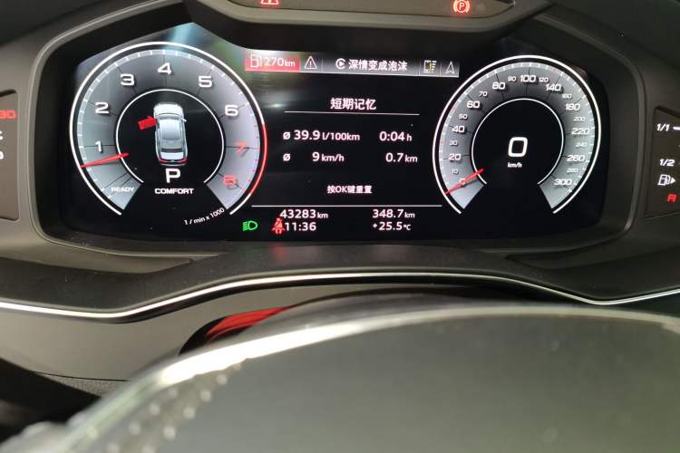 Used Audi A6L 2023 55 TFSI quattro Prestige Dynamic Edition Odometer Close Up