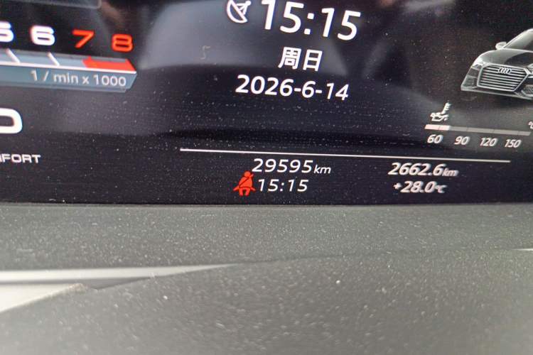 Used Audi A6L 2023 Revised 45 TFSI Prestige Dynamic Edition Odometer Close Up