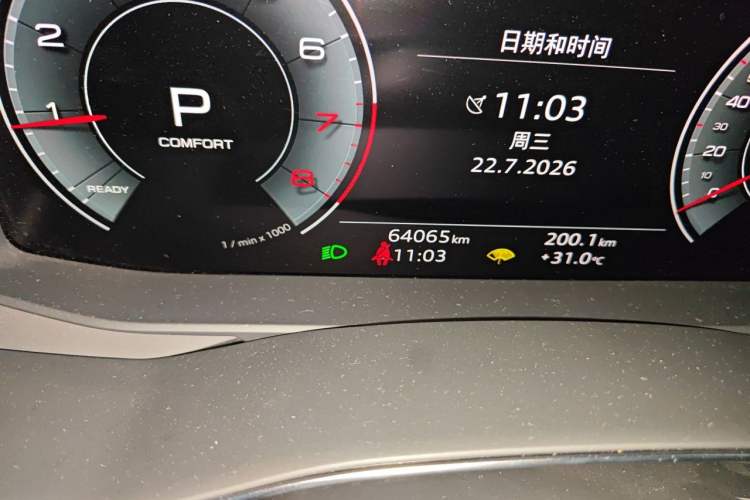 Used Audi A6L 2023 Revised 45 TFSI Prestige Dynamic Edition Odometer Close Up