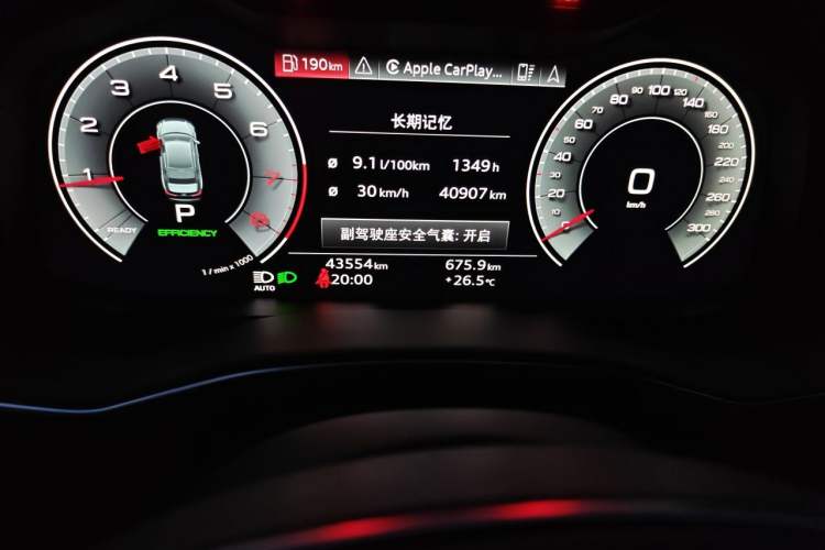Used Audi A6L 2023 Revised 45 TFSI Prestige Dynamic Edition Odometer Close Up