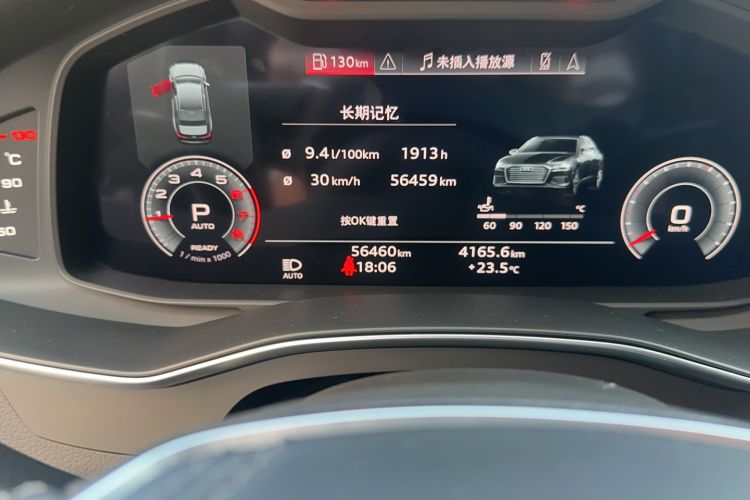 Used Audi A6L 2023 Revised 40 TFSI Luxury Dynamic Edition Odometer Close Up
