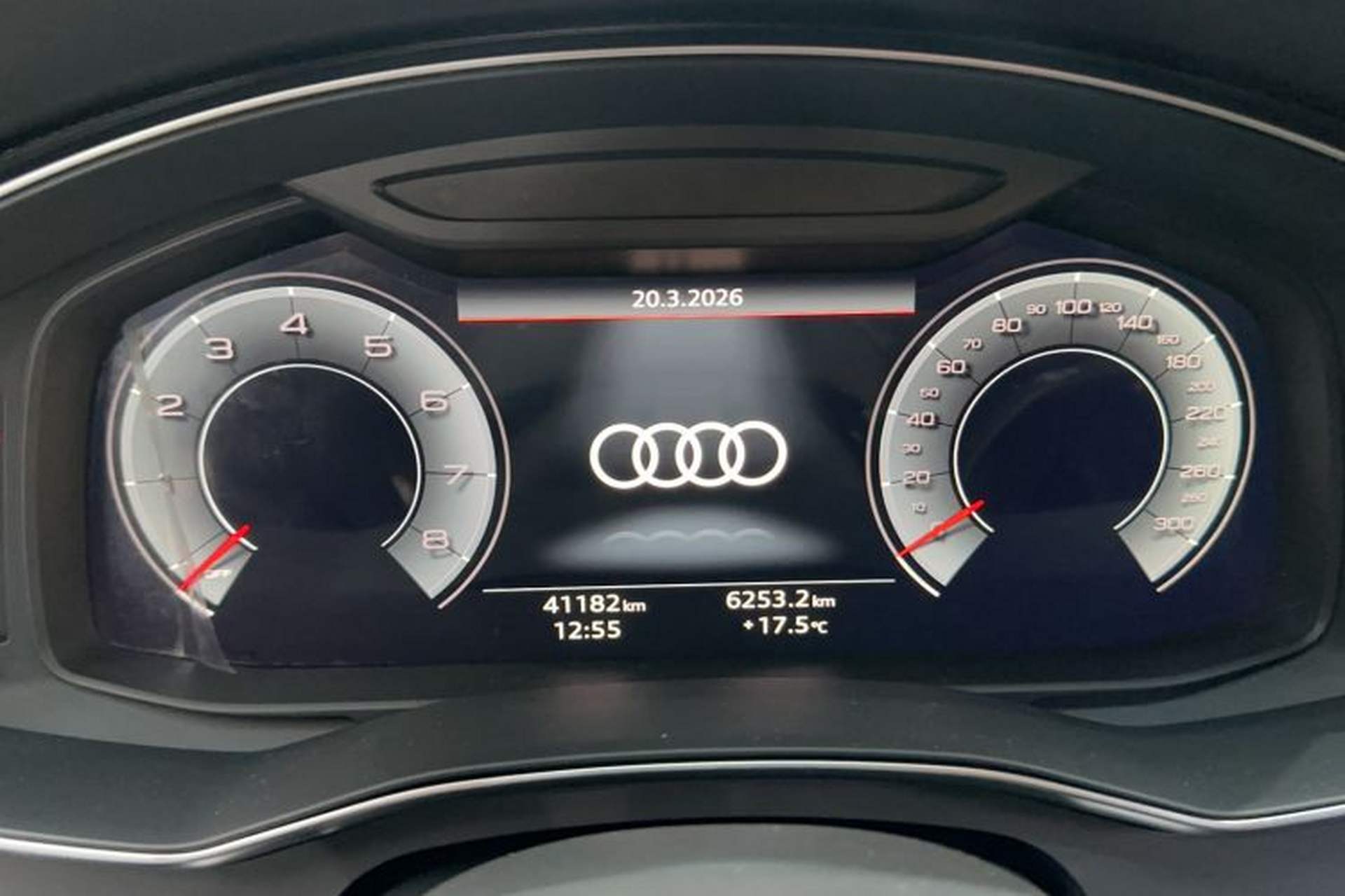 Used Audi A6L 2023 40 TFSI Luxury Dynamic Model Odometer Close Up