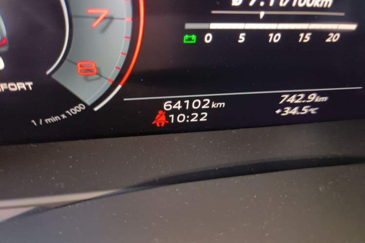 Used Audi A6L 2023 40 TFSI Luxury Dynamic Model Odometer Close Up