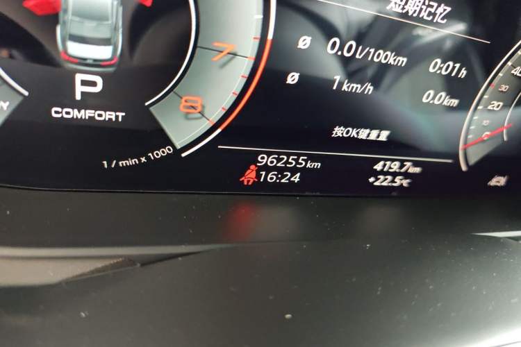 Used Audi A6L 2023 45 TFSI quattro Prestige Dynamic Edition Odometer Close Up