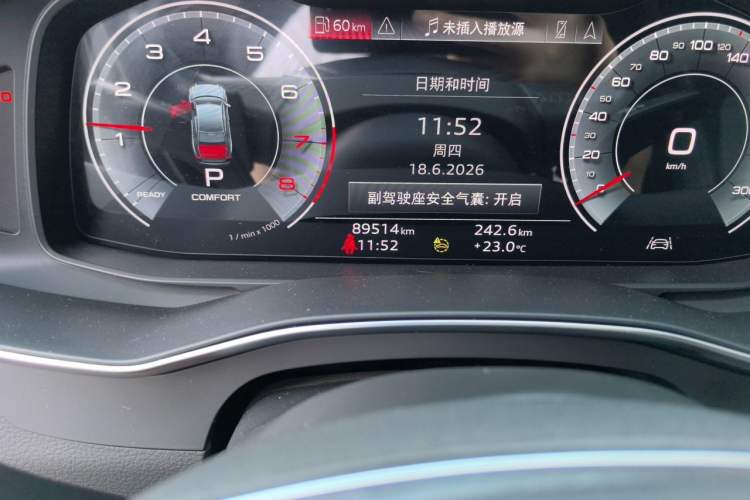 Used Audi A6L 2023 40 TFSI Luxury Dynamic Model Odometer Close Up