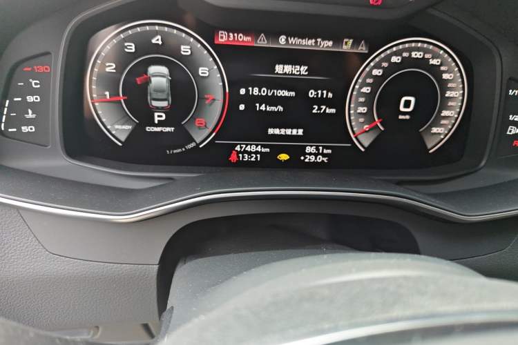 Used Audi A6L 2023 Revised 45 TFSI Prestige Dynamic Edition Odometer Close Up