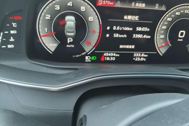 Used Audi A6L 2023 55 TFSI quattro Prestige Dynamic Edition Odometer Close Up