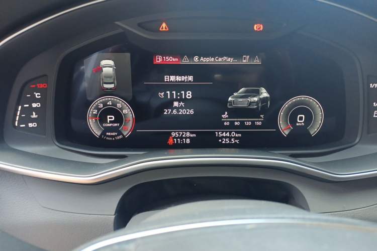 Used Audi A6L 2023 40 TFSI Luxury Dynamic Model Odometer Close Up