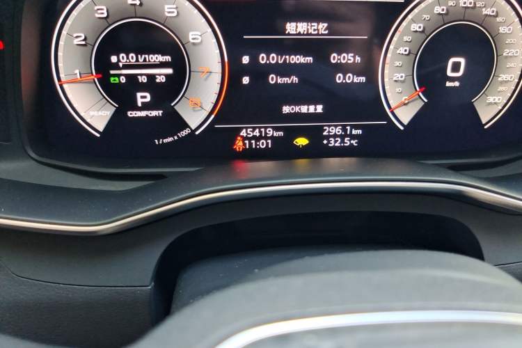 Used Audi A6L 2023 45 TFSI quattro Prestige Elegant Edition Odometer Close Up